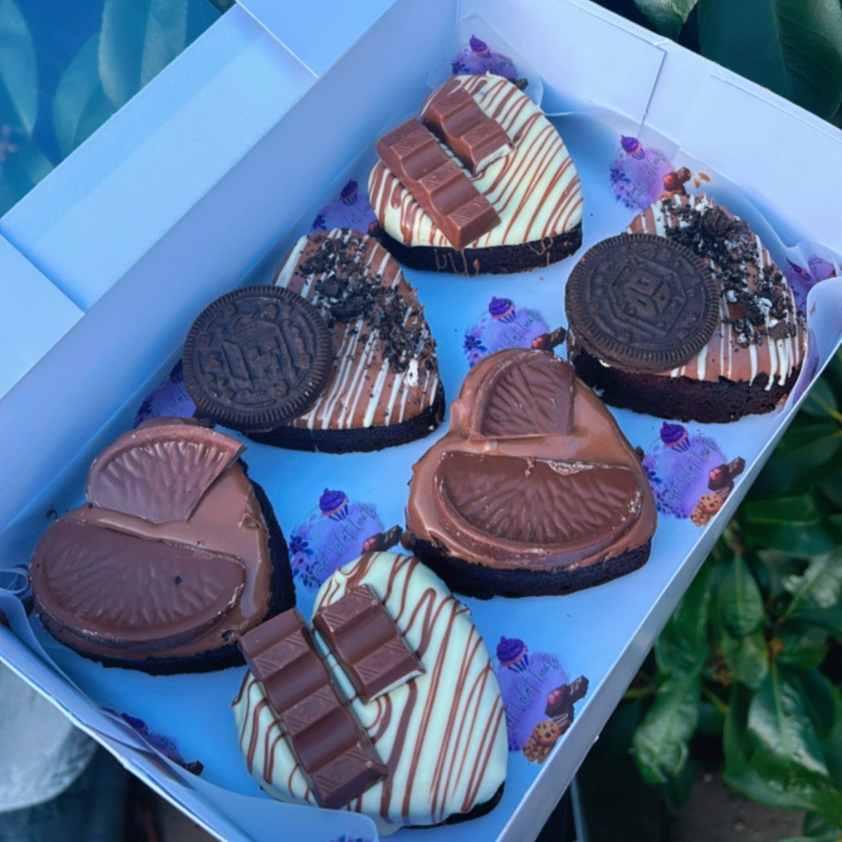 Mini Heart Brownies