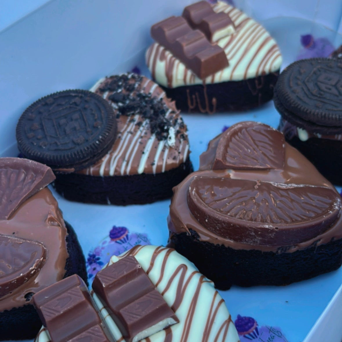 Mini Heart Brownies